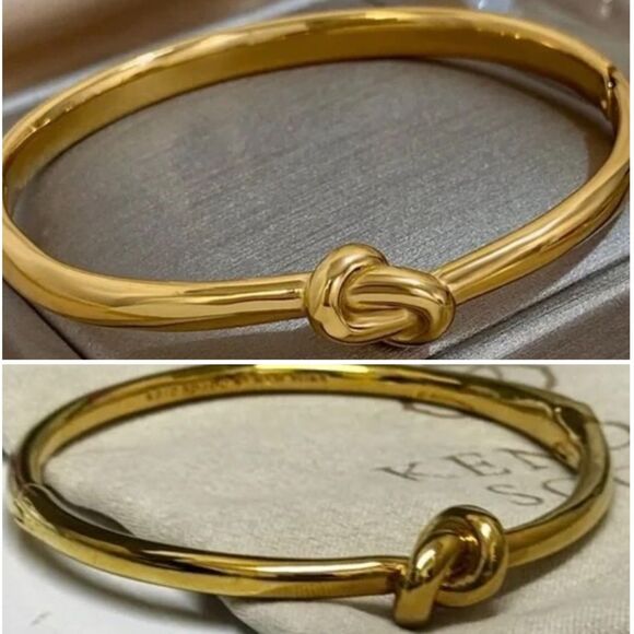 Kate Spade New York Sailor's Gold-Tone "Tied Knot" or "Love Knot" Bracelet - Picture 13 of 16